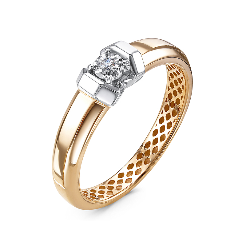 Кольцо, золото, бриллиант, д1101507р